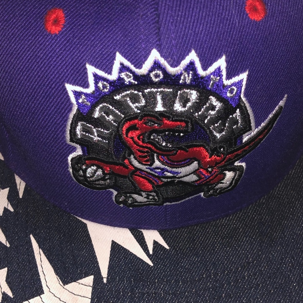 Toronto raptors snap back denim hat
